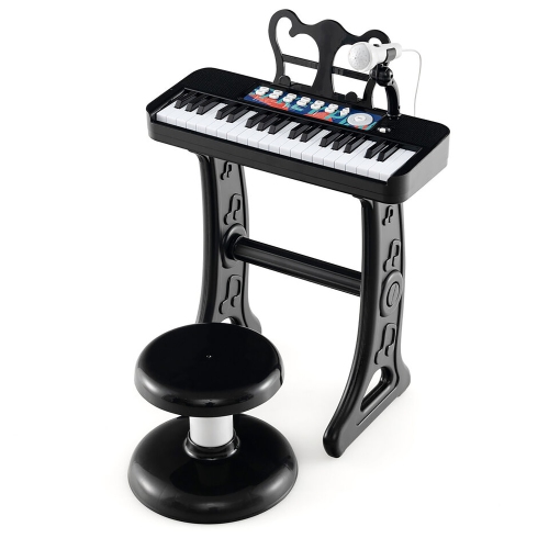 Gymax 37-Key Kids Piano Keyboard Toy Musical Electronic Instrument w/ Stool