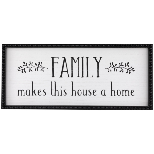 NORTHLIGHT  Family Makes This House A Home Framed Wall Art - 23.75""