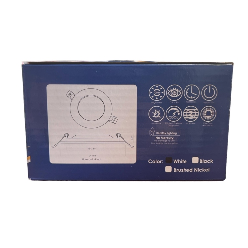 MEGATRON LED ROUND PANEL LIGHT 4" 9W 5CCT WHITE TRIM