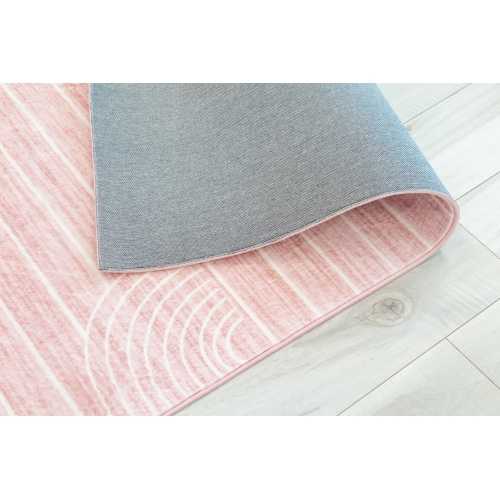 Rug Branch Kids Rainbow Soft Playmat Pink Indoor Soft Area Rug