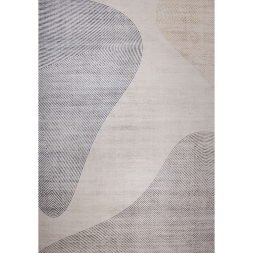 Rug Branch Minimalist Abstract Geometric Beige Brown Indoor Soft Area Rug