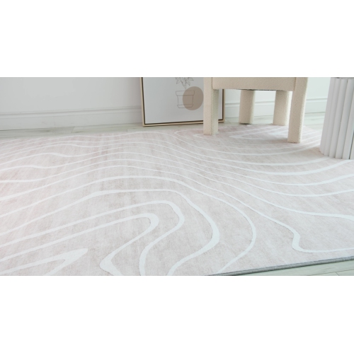 Rug Branch Minimalist Modern Abstract Beige Cream Indoor Soft Area Rug