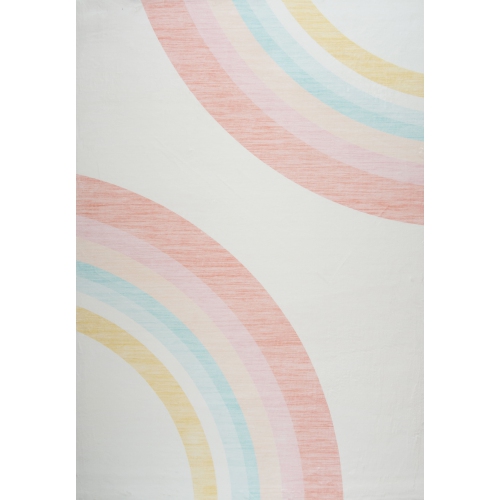 RUG BRANCH  Marlow Contemporary Rainbow Navy/red Kids Area Rug