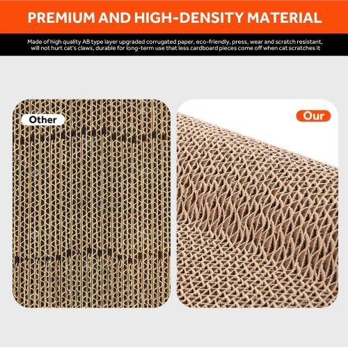 2 in 1 Scratching Cat Scratchers Furniture, Cat House Lounge Bed with Cat Scratching Board and Observation Hole for Indoor