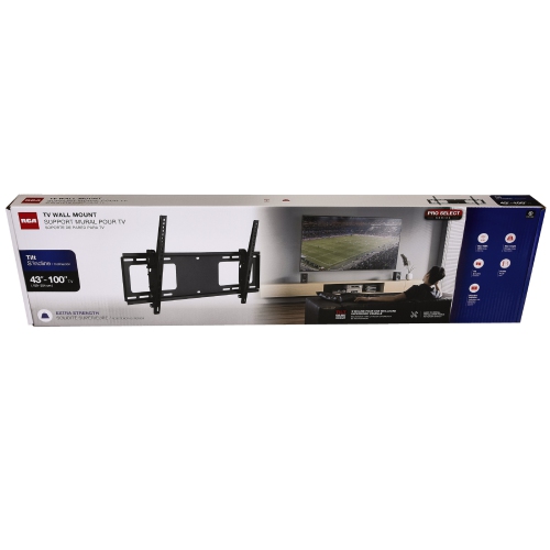 RCA Tilt TV Wall Mount 43-in/100-in - Black