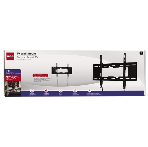 RCA Tilt TV Wall Mount 37-in/80-in - Black