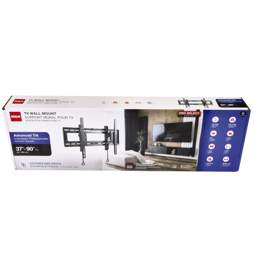 Support mural inclinable/pivotant avancé de RCA pour téléviseur de 37 à 90 po - Noir