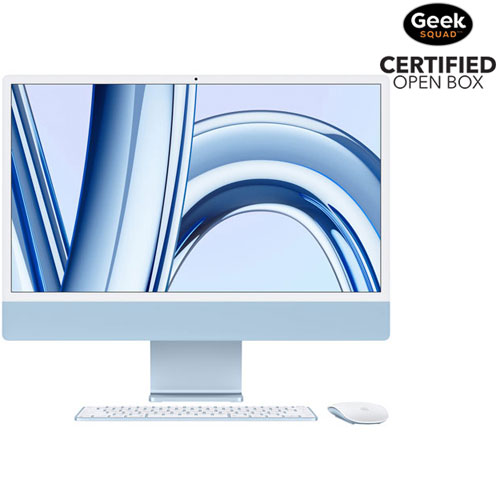 Open Box - Apple iMac 24" (Fall 2023) - Blue (Apple M3 Chip / 10-Core GPU / 512GB SSD / 8GB RAM) - Eng