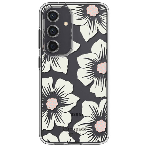 Kate Spade New York Fitted Hard Shell Case for Galaxy S24 - Hollyhock Cream