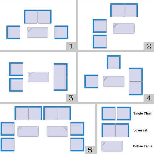 Costway 8PCS Rattan Patio Furniture Set Cushioned Sofa Chair Coffee Table