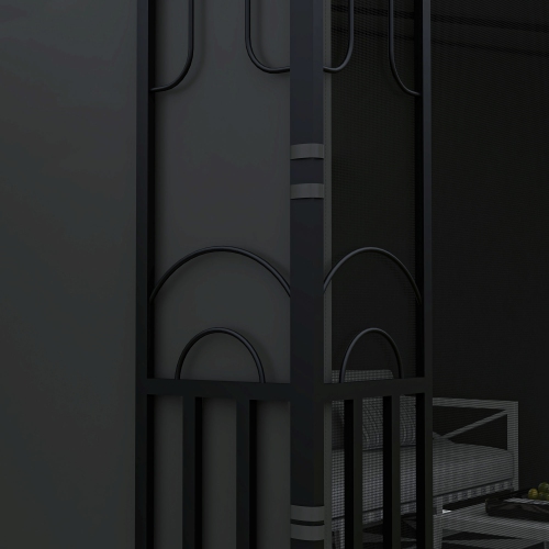 Auvent en pergola Outsunny de 10 x 13 pi avec 2 rideaux et 2 moustiquaires, abri pare-soleil extérieur pour terrasse murale, résistant aux rayons UV,