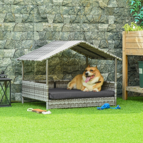 Grey rattan best sale dog bed