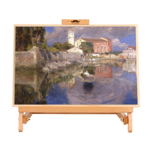 Adjustable Beechwood H-Frame Studio Desktop Easel, Holds Canvas up to 21"