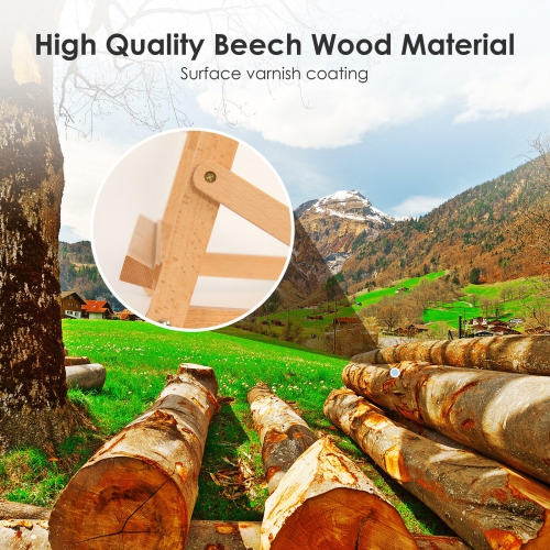 Adjustable Beechwood H-Frame Studio Desktop Easel, Holds Canvas up to 21"