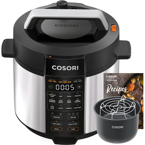 COSORI  Electric Pressure Cooker 6 Quart, 9-In-1 Instant Multi Cooker, 13 Presets, Rice Slow Sauté, Sous Vide, Sterilizer, Recipes Great Appliance