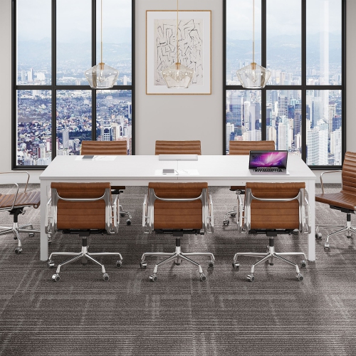 Tribesigns 78.74" Extra Long Computer Desk 2 Person Desk, Double Long Desk White