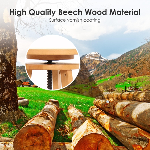 Wooden Drafting Chair and Stools, 18.9-25.6inch Adjustable Height Stool Chair, Artist Stool and Office Studio Stool with 176lbs Loading