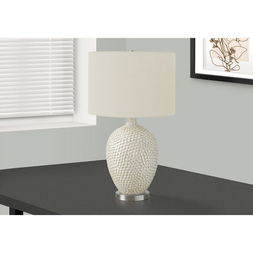 Monarch Contemporary 28" Table Lamp - Cream