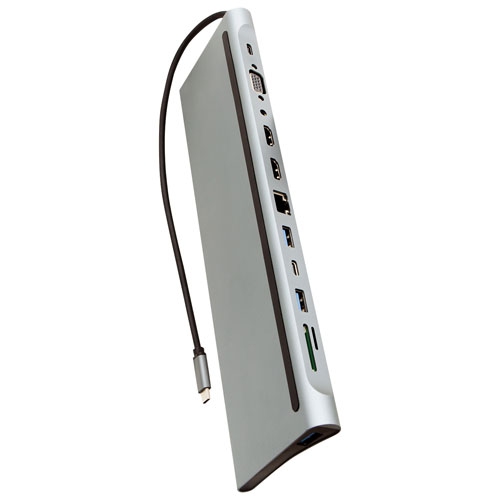 Station d'accueil USB-C 12-en-1 de Helix - remis à neuf (ETHHUBDH2)