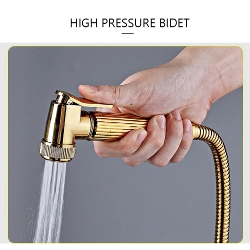 Shower Set Bathroom Shower Black Gold Shower Faucet with Spray Gun Shower Set Supercharged Top Spray Lift Shower System Four Gears Water Supply