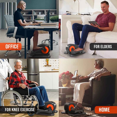 MotionGrey Under Desk Elliptical Machine, Mini Compact with Non-Slip Elliptical Pedal, Display Monitor and Remote Control, Exerciser for Seniors