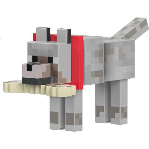 Figurine d'action loup diamant Minecraft avec accessoires
