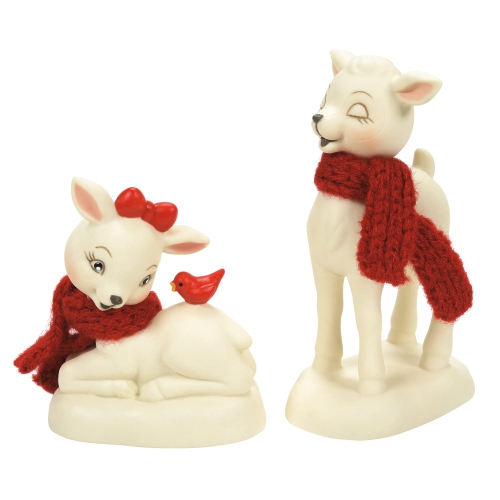 Snowbabies Memories Oh Deer Figurine Set, 3.15 Inch, Multicolor