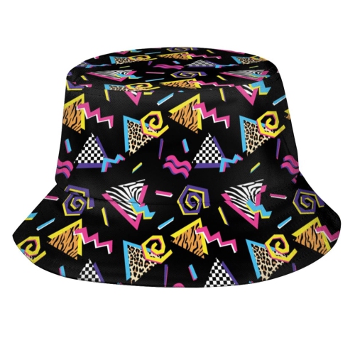 Retro Vintage Back To The 90s Fisherman Bucket Hat Outdoor Summer Sun Cap
