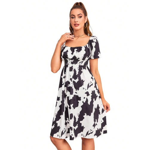 Cow best sale print dress