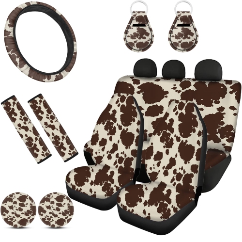 Cow print outlet car seat covers