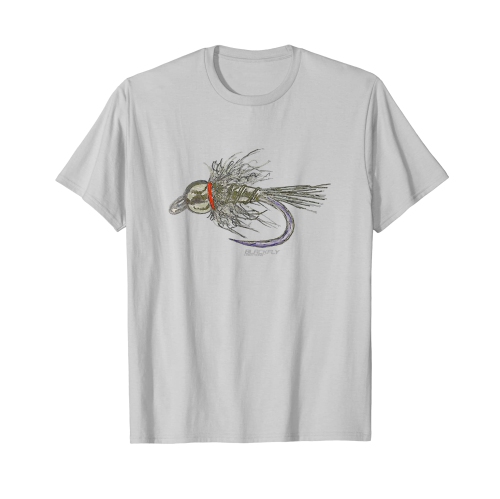 Trout Flies T-Shirt with Hares Ear Jig Nymph