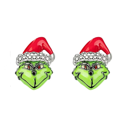 Cute Green Monster Frog Stud Earrings - Festive Claus Design - Perfect  Cartoon Jewelry Gift for Women and Girls - Ideal for New Year Party
