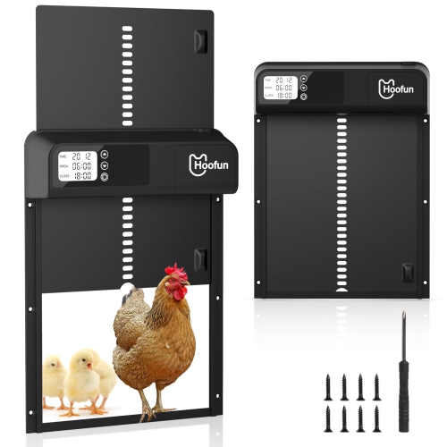 Convenient Electric Chicken Coop Door Opener with Timer - Aluminum