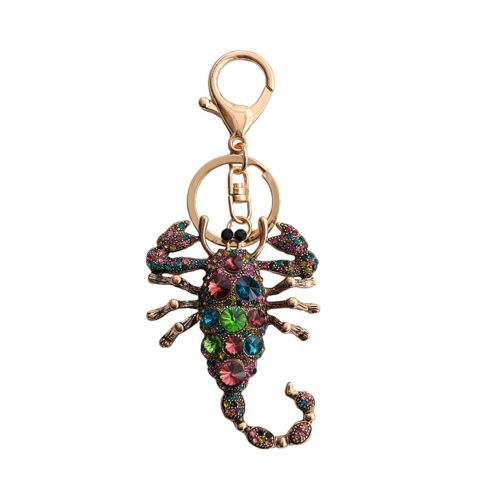 Porte-clés à pendentif animal en cristal et pierre du Rhin - élégant porte- clés pour clés de voiture, sacs à main et sacs à main - cadeau idéal pour  elle ou pour un