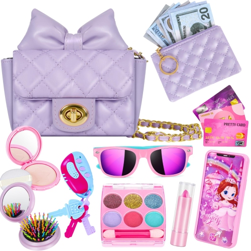 Little Girl Purse With Pretend Makeup For Toddlers, 49pcs Kids Play Purse  Set - Princess Toy Accessories, Pretend Play Headset Wallet Phones  Sunglasse | Fruugo IE