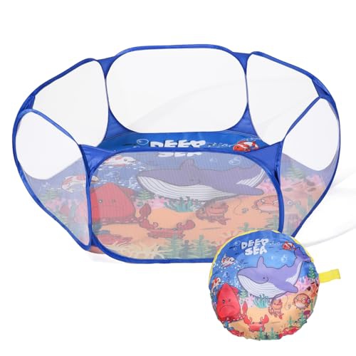 Large Pop Up Kids Ball Pit Play Tent for Toddlers - Indoor/Outdoor Baby  Playpen with Carry Tote - Deep-sea Animal Theme - Balls Not Included