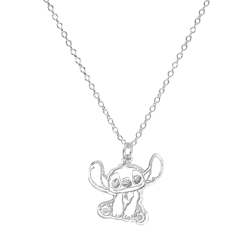 Joli collier à pendentif de maille - S925 argent - Ohana Stitch bijou  cadeau pour femme et fille - style A