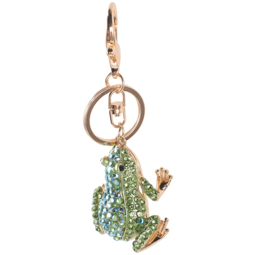Cute Frog Keychain with Crystal Rhinestones - Sparkling Bag