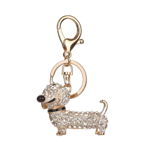 Pendentif chien cristal mignon - décor de voiture portefeuille femme - porte -clés charme animal - pendentif chiot