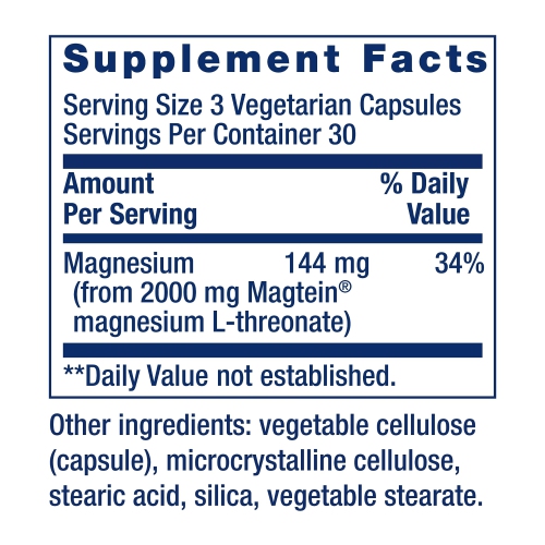 Life Extension Neuro-mag Magnesium L-threonate, Brain Health, Memory & Attention, 90 Capsules