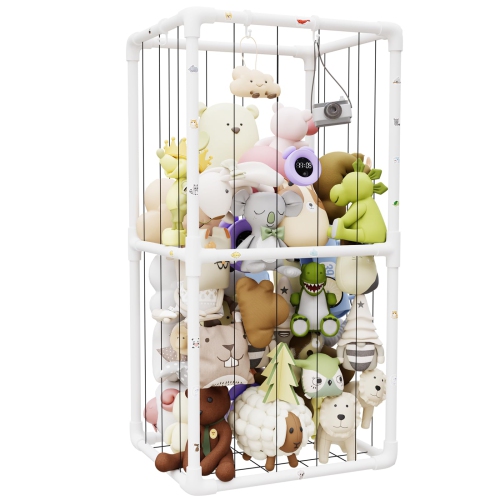 Large Plush Stuffed Animal Storage Zoo Kids Toy Organizer with Nets