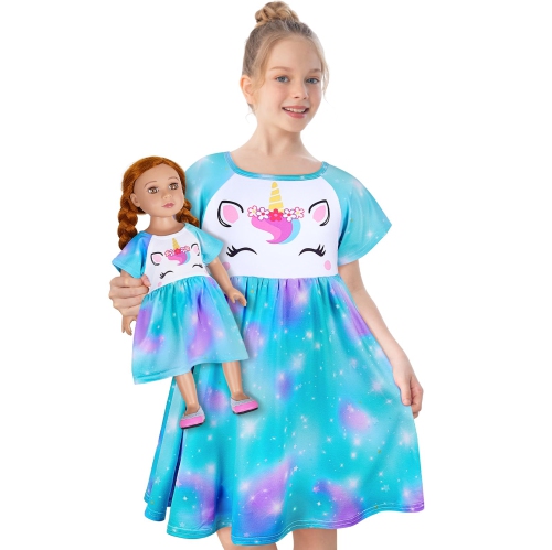 Girls Unicorn Pajamas, Soft Unicorn Costume For Kids