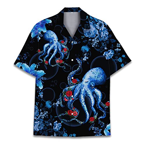 Mens octopus clearance button down shirt