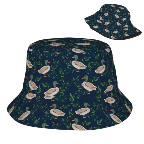 Stylish Farm Animal Mallard Duck Bucket Hats - Perfect for Women's