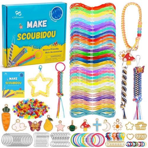 Beginner's DIY Bracelet Making Kit - Plastic Lanyard String with  Instruction, 30 Rolls of Boondoggle String, 300 Beads - Ideal for Key  Chains, Lanyards, and Positive Crafting