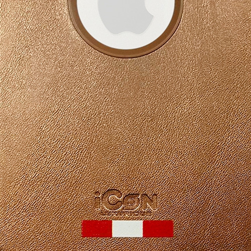 Étui MagSafe en cuir Desert de première qualité découpé avec logo pour iPhone 16