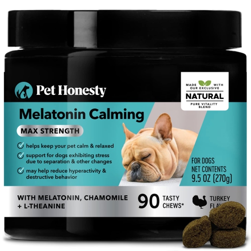 Natural Calming Melatonin for Dogs Anxiety Relief with Chamomile