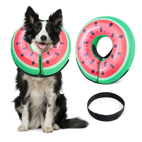 Soft Inflatable Dog Cone for Medium Dogs - Donut Collar to Prevent