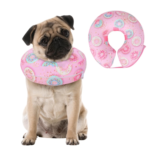 Inflatable Dog Cone for Large Dogs - Soft Donut Collar to Prevent Licking  After Surgery