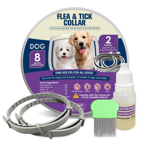 Flea and tick collar shop for dogs lasts 8 months